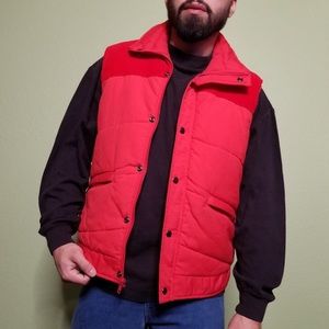 Vintage 1990s Fieldmaster Red Corduroy Vest